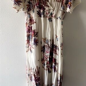 Floral White Maxi Dress